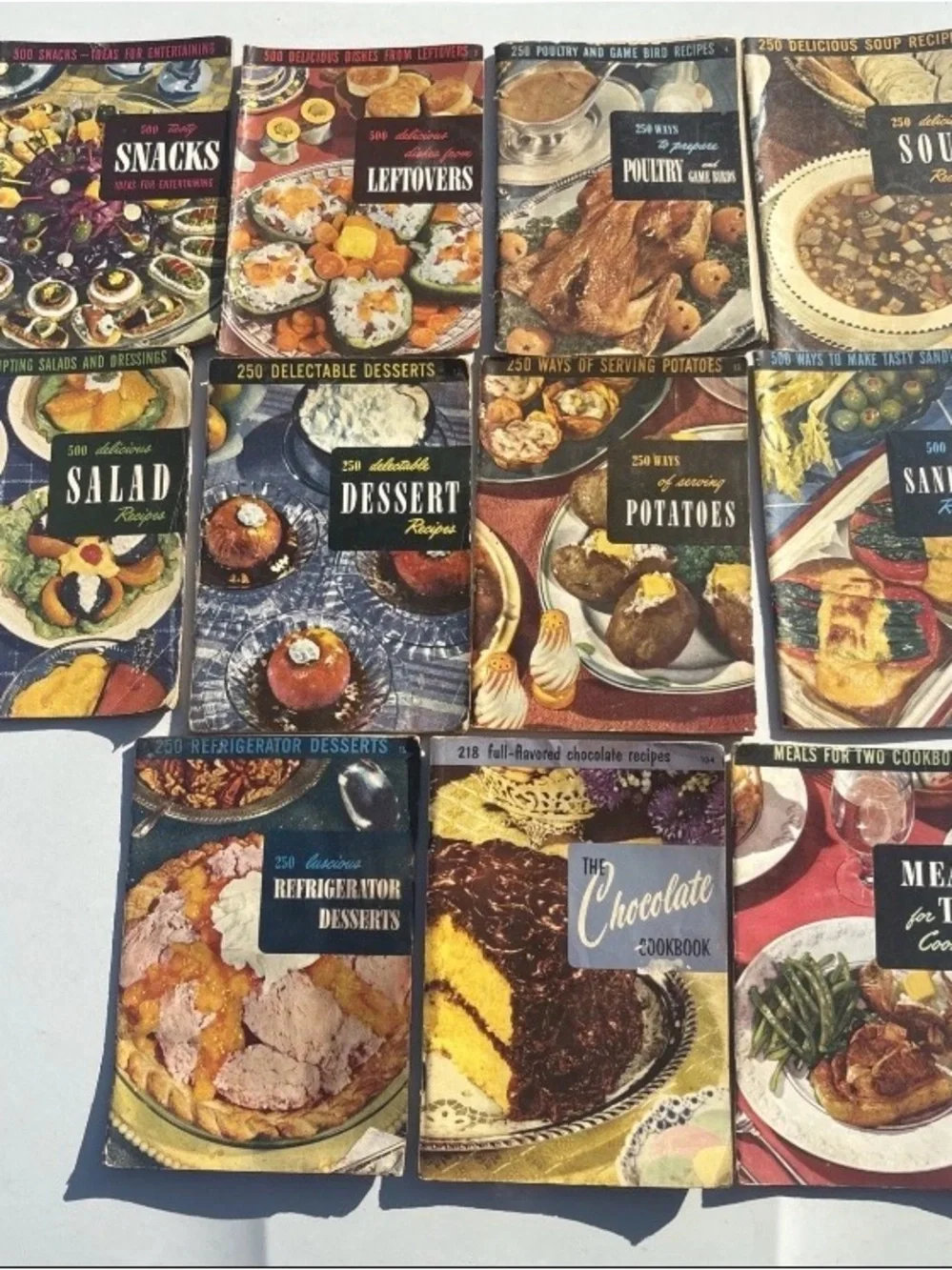 - 1950's Culinary Arts Institute Cookbook Recipes 11 Booklet Set Made In USA